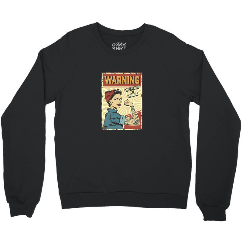 The Woman Atwork Vintage Crewneck Sweatshirt by basils | Artistshot