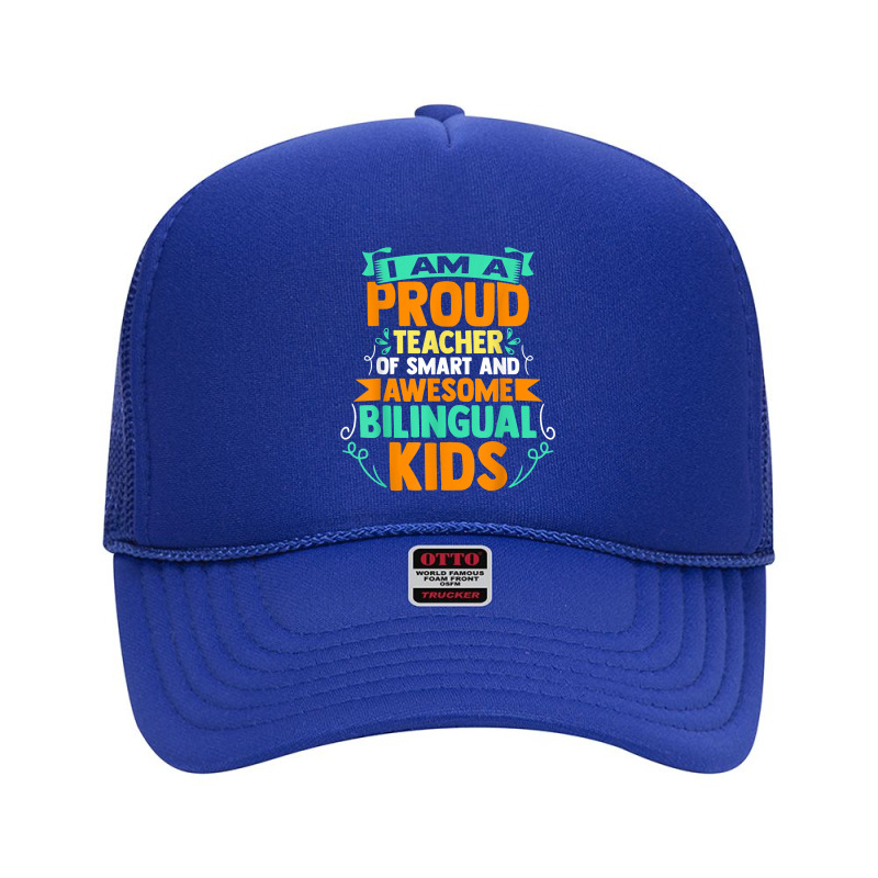 Proud School Teacher Bilingual Kids T Shirt Foam Trucker Hat by roussoevjaapg6u | Artistshot