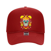 Fiesta Party Sugar Skull Rose Calavera Mexican Cinco De Mayo Foam Trucker Hat | Artistshot