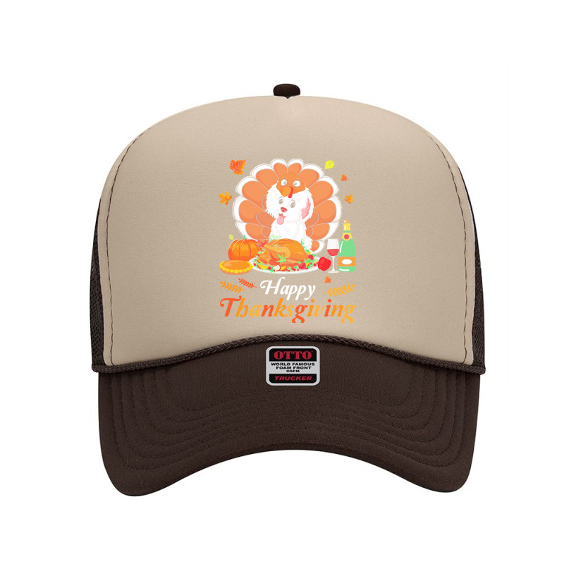 Havanese Dog Thanksgiving Christmas Day T  Shirt Havanese Turkey Costu Foam Trucker Hat | Artistshot