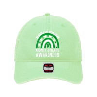 Womens In March We Wear Green Rainbow Kidney Disease Awareness V Neck  Dyed Cap | Artistshot