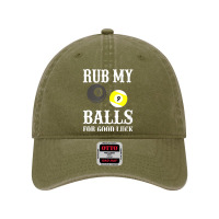 Funny Billiards Tshirt Rub My Balls For Good Luck Dyed Cap | Artistshot