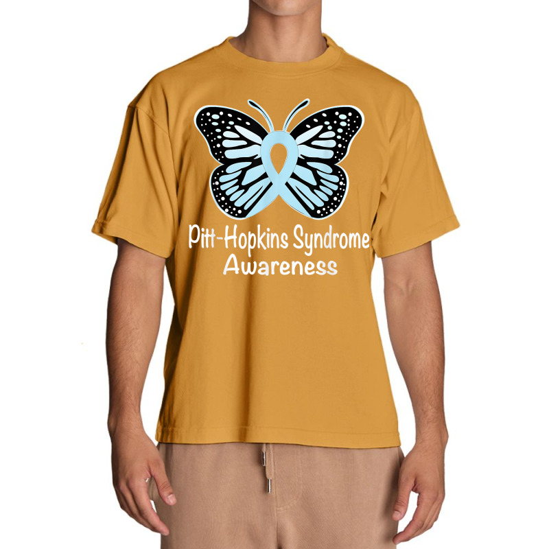 Pitt Hopkins Syndrome Awareness Warrior Light Blue Ribbon T Shirt Urban Heavy T-shirt | Artistshot