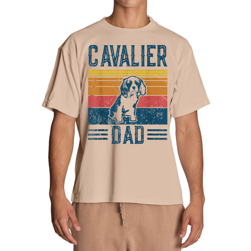 Dog  Cavalier King Charles Spaniel   Vintage Cavalier Dad T Shirt Urban Heavy T-shirt | Artistshot