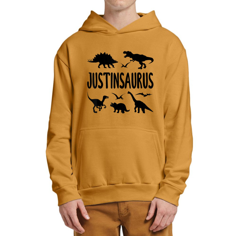 Dinosaur T Rex Justin Justinsaurus Boys Dino Name My Favorite People Urban Pullover Hoodie | Artistshot