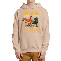 Just A Boy Who Loves Dinosaurs Young Paleontologist Urban Pullover Hoodie | Artistshot