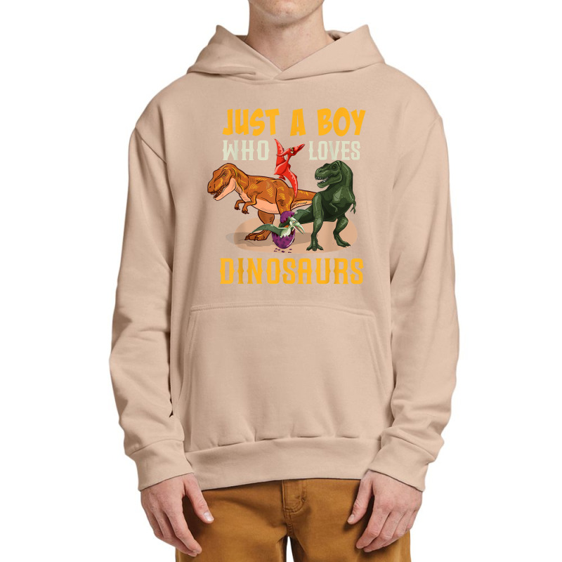 Just A Boy Who Loves Dinosaurs Young Paleontologist Urban Pullover Hoodie by Juan-Design | Artistshot