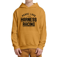 Peace Love Harness Racing Vintage Harness Racer Lover Gift Urban Pullover Hoodie | Artistshot