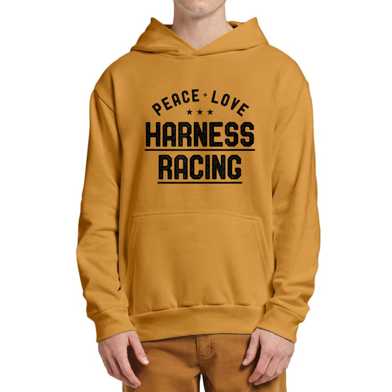 Peace Love Harness Racing Vintage Harness Racer Lover Gift Urban Pullover Hoodie | Artistshot