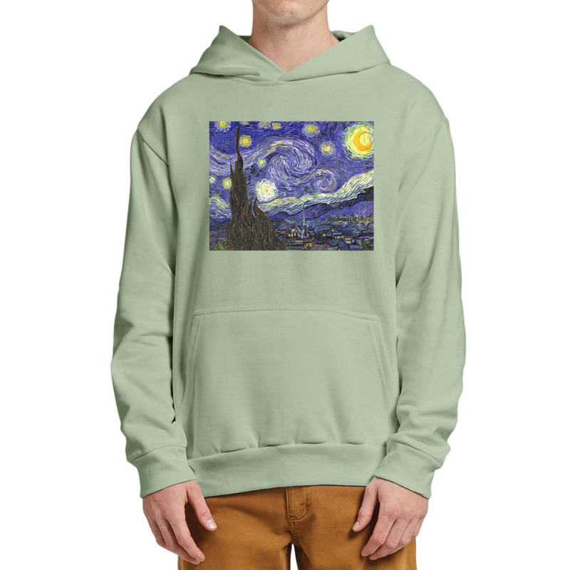 Starry Night By Vincent Van Gogh Urban Pullover Hoodie by acesenpaii | Artistshot