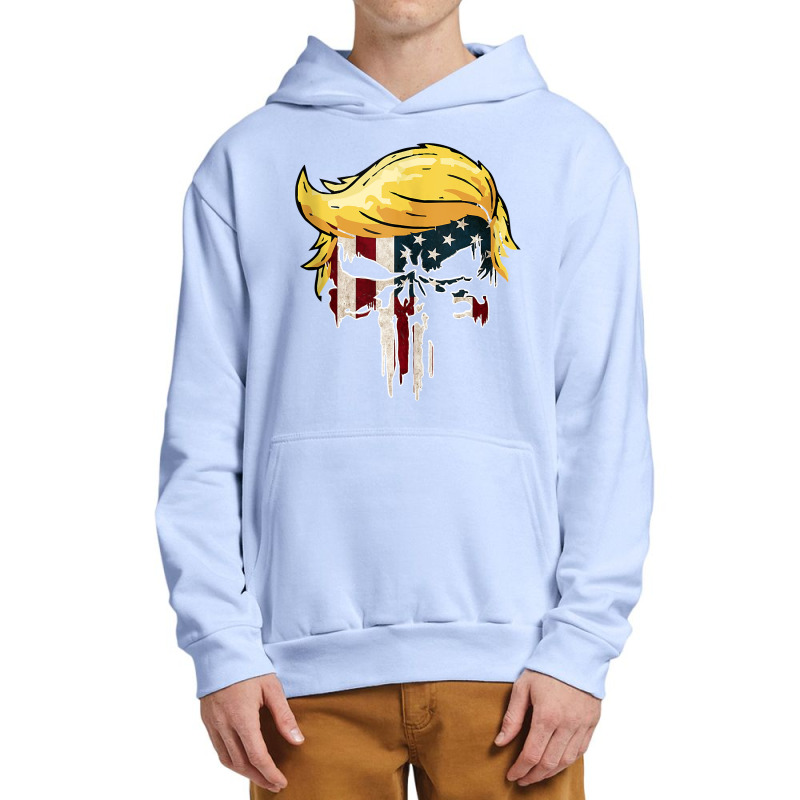 Trump American Flag Skull 2020 Second Term Reelection Tank Top Urban Pullover Hoodie | Artistshot