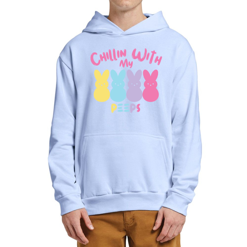 Chillin With My Peep   Easter Bunny Urban Pullover Hoodie by gummyyyart | Artistshot