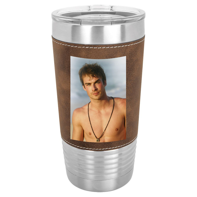 Ian Damon Shirtless Salvatore Leatherette Tumbler | Artistshot