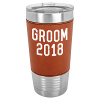 Bachelor Party Groom 2018 Wedding T Shirt Leatherette Tumbler | Artistshot