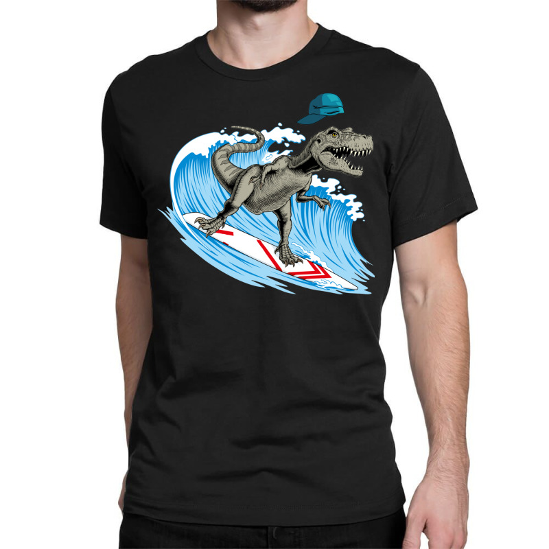 Dinosaur Surfing Dinosaur Lovers Classic T-shirt | Artistshot