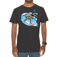 Dinosaur Surfing Dinosaur Lovers Vintage T-shirt | Artistshot