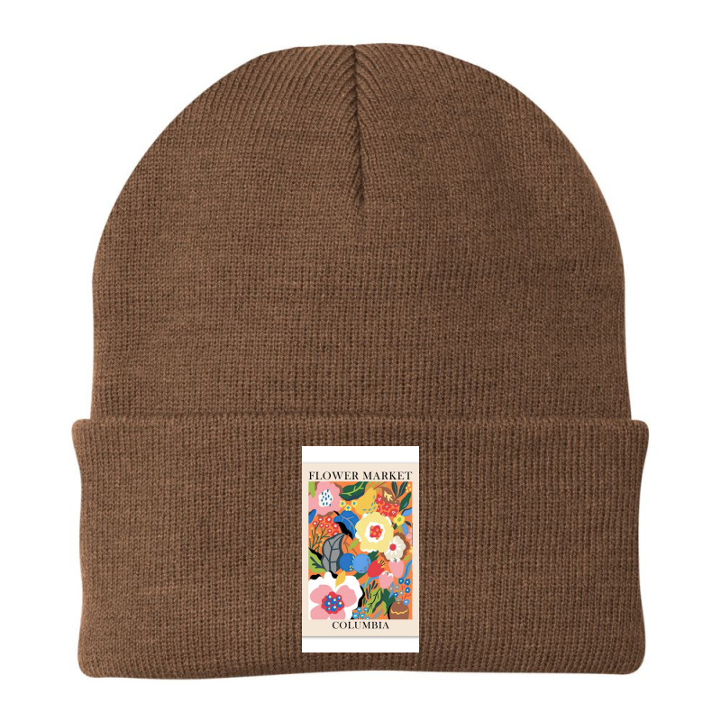 Aesthetic & Colorful Columbia Flower Market Wall Art And Canvases Beanie by fishd47 | Artistshot