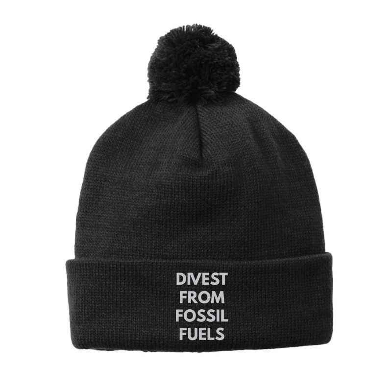 Divest From Fossil Fuels Pom Pom Beanie by dudi2 | Artistshot