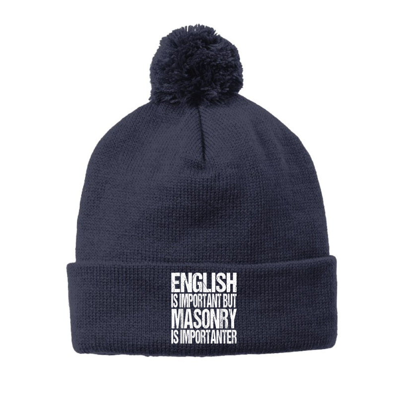 Funny Masonry Quote Tshirt Gift Pom Pom Beanie by men.adam | Artistshot