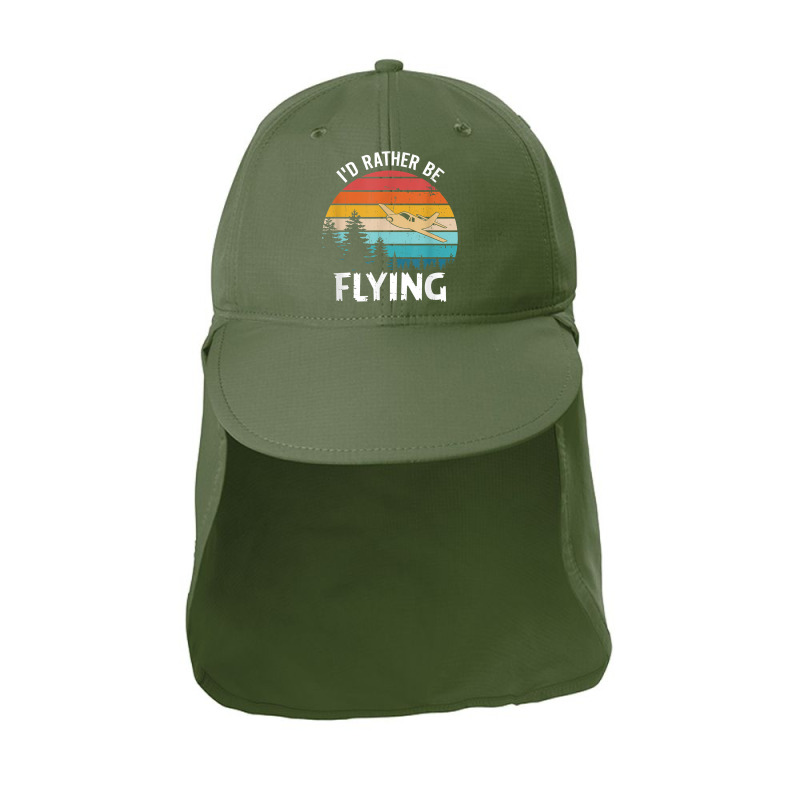 I'd Rather Be Flying Tshirt Aviation Shirt Airplane Pilot T Shirt Sun Shade Cap | Artistshot