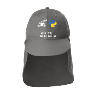 Funny Python Java Programmer Bilingual Coder Gift Tee Sun Shade Cap | Artistshot