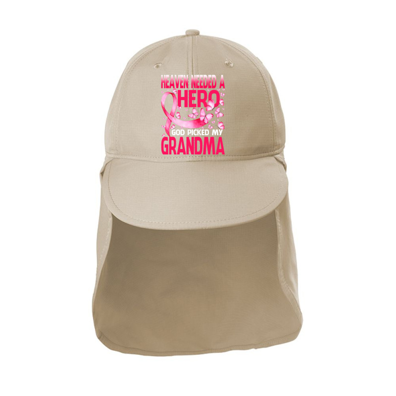 Heaven Needed A Hero God Picked My Grandma Breast Cancer T Shirt Sun Shade Cap by ebertfran1985 | Artistshot