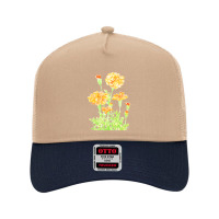 Orange Mexican Marigold Flowers T  Shirtorange Mexican Marigold Flower Mesh Back Trucker Hat | Artistshot