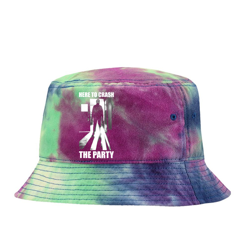 Halloween Mi.ch My.e.r.s Here To Crash The Party T Shirt Tie Dyed Bucket Hat | Artistshot