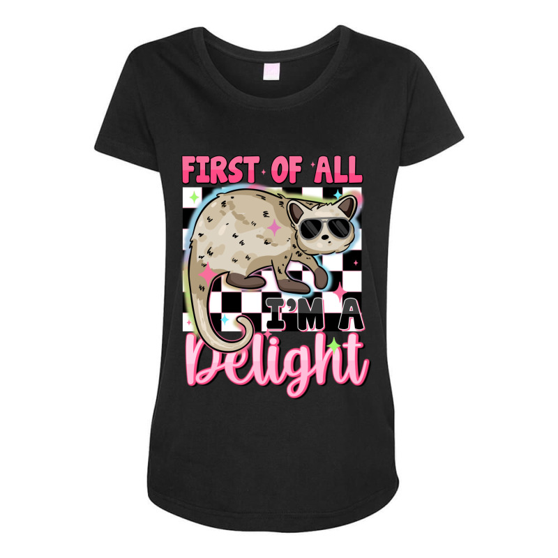 First Of All I'm A Delight Maternity Scoop Neck T-shirt by Oma's Magic World | Artistshot