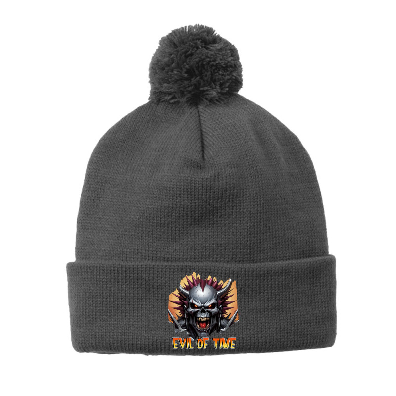 Evil Of Time Pom Pom Beanie by design@deva | Artistshot