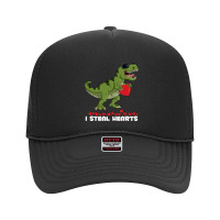 I Steal Hearts Tshirt Valentines Day Dinosaur Boys Kid (16) Foam Trucker Hat | Artistshot