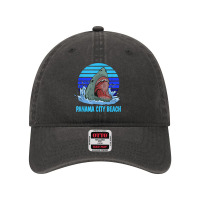 Panama City Beach Vacation Shark Theme T Shirt Dyed Cap | Artistshot