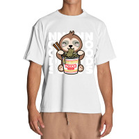 Sloth Eating Instant Noodles Cute Kawaii Ramen Noods Dark Urban Heavy T-shirt | Artistshot