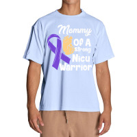 Mommy Of A Strong Nicu Warrior Baby Purple Ribbon Awareness Premium T Urban Heavy T-shirt | Artistshot