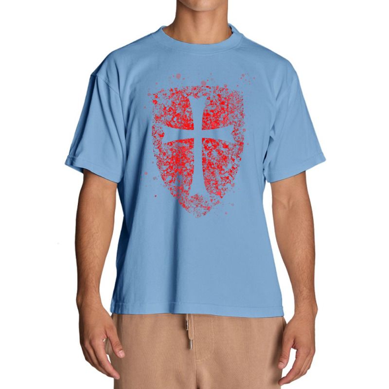 Crusader Knights Templar Crusader Distressed Cross Men Tank Top Urban Heavy T-shirt | Artistshot