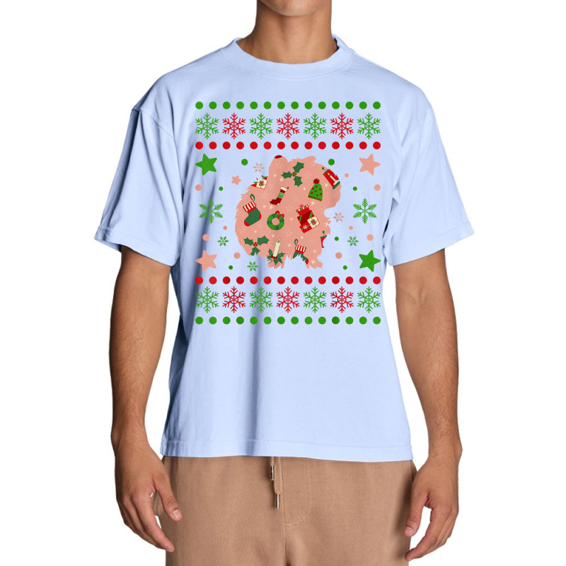 Guinea Pigs Christmas Pattern Cavy Lover Guinea Pig T Shirt Urban Heavy T-shirt | Artistshot