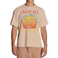 I Keep All My Dad Jokes In A Dad-a-base Vintage Father Dad Urban Heavy T-shirt | Artistshot