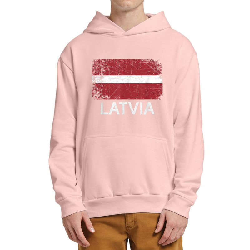 Latvian Flag T Shirt  Vintage Made In Latvia Gift Urban Pullover Hoodie | Artistshot