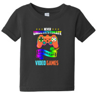 Never Underestimate A Kid Who Plays Video Games Baby Tee | Artistshot