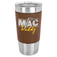 Mac Daddy Funny Anesthetist Fathers Day Gift Laryngoscope T Shirt Leatherette Tumbler | Artistshot