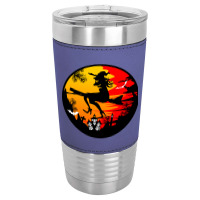 Halloween Graphic T-shirt Design And Typography Leatherette Tumbler | Artistshot