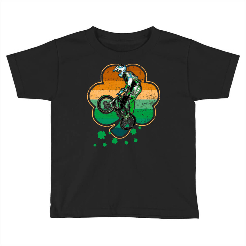 Patrick's Day Bmx Motocross Bike Racing Bicycle Rider Sports Toddler T-shirt by UbengArt | Artistshot