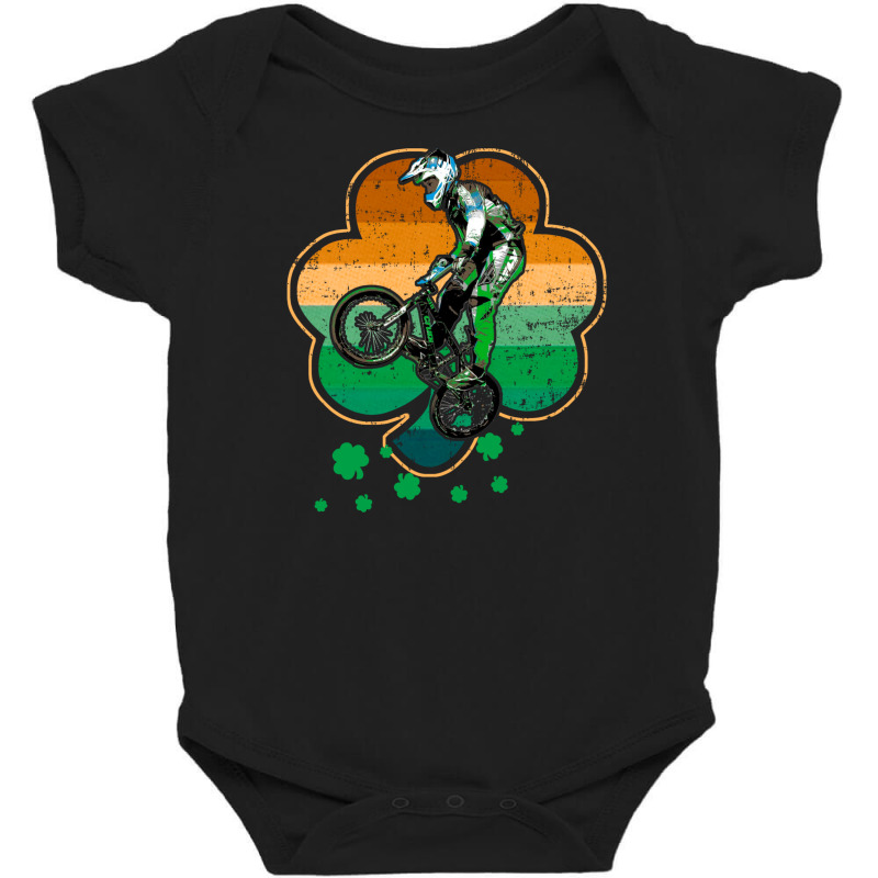 Patrick's Day Bmx Motocross Bike Racing Bicycle Rider Sports Baby Bodysuit by UbengArt | Artistshot