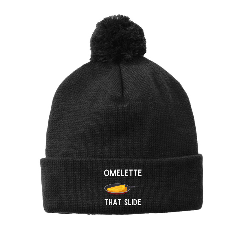 Omelette That Slide Funny Omelette Egg Pom Pom Beanie by Yuh2105 | Artistshot