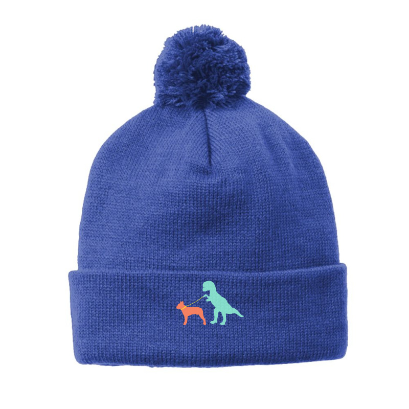 Boston Terrier T  Shirtfunny Boston Terrier Dinosaur Cute Boston Terri Pom Pom Beanie | Artistshot