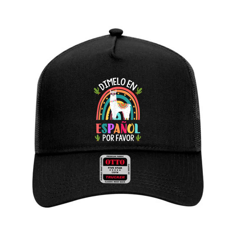 Dimelo En Espanol Por Favor Bilingual Spanish Teacher T Shirt Mesh Back Trucker Hat by adam.troare | Artistshot