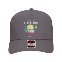 Im A Flip Flops And Camping Kinda Girl Camper Women Camping T Shirt Mesh Back Trucker Hat | Artistshot