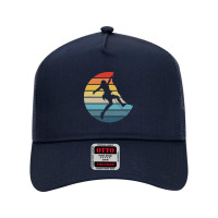 Bouldering T  Shirt Bouldering Silhouette On A Distressed Retro Sunset Mesh Back Trucker Hat | Artistshot