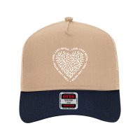 Coral Love Heart Mesh Back Trucker Hat | Artistshot