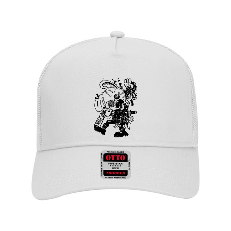 Rabid Rabbit Rampage Mesh Back Trucker Hat by liqualyfu | Artistshot